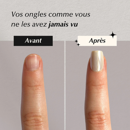 Ongles courts effet vernis cerise