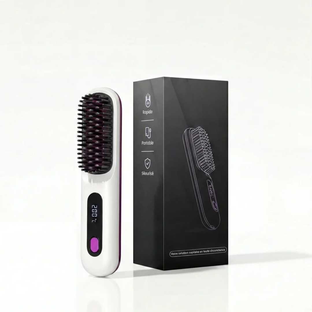 Beheizte Keramik-Stylingbürste für kurzes Haar
