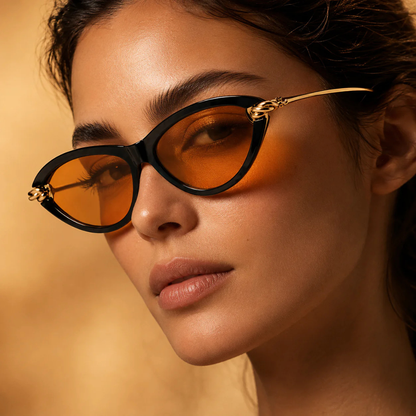 Lunettes Cat-Eye avec Chaîne