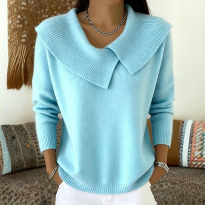 Pull en maille à col montant