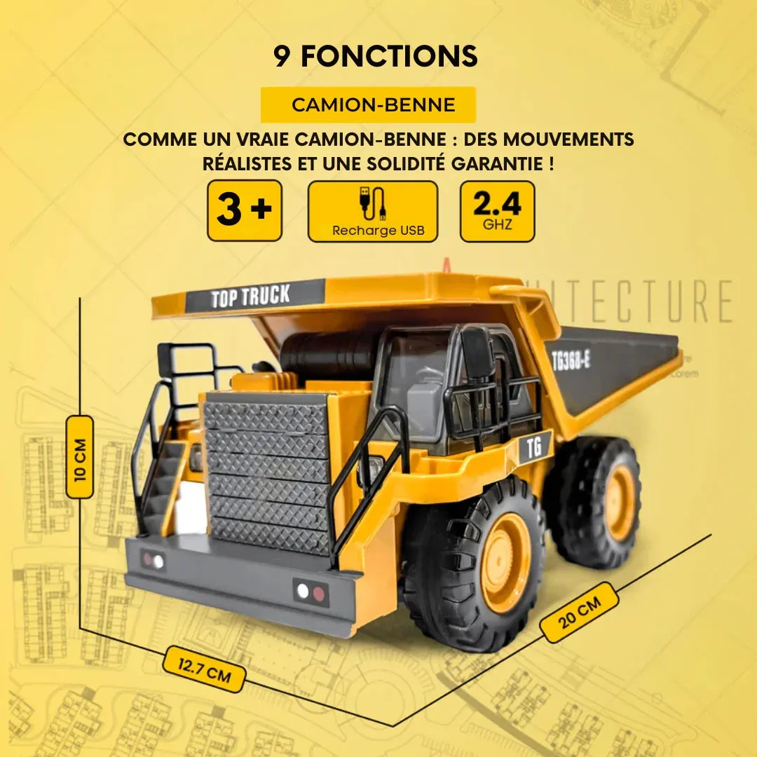 Engin de chantier télécommandé réaliste
