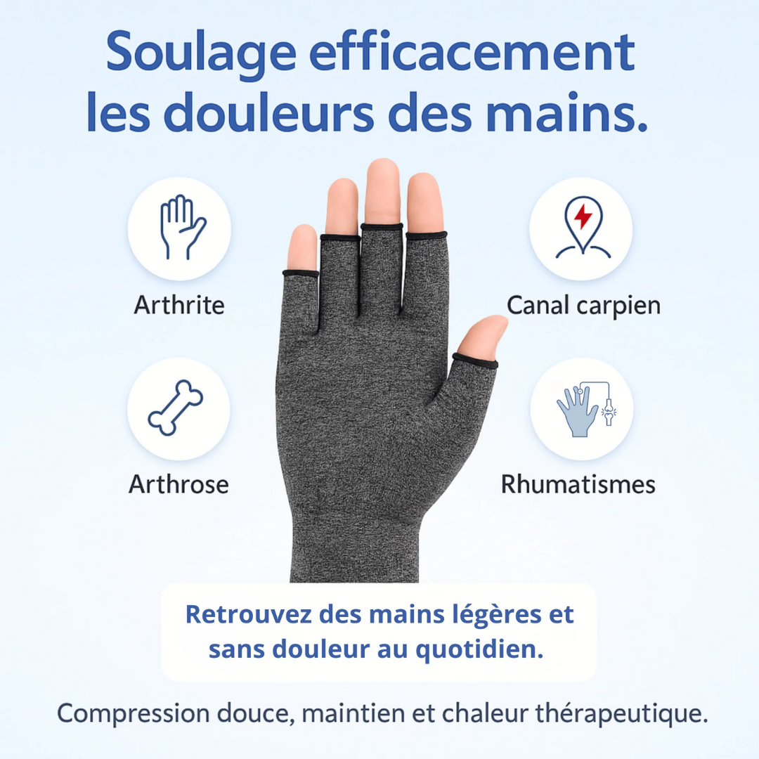 Gants de compression pour soulager les douleurs des mains