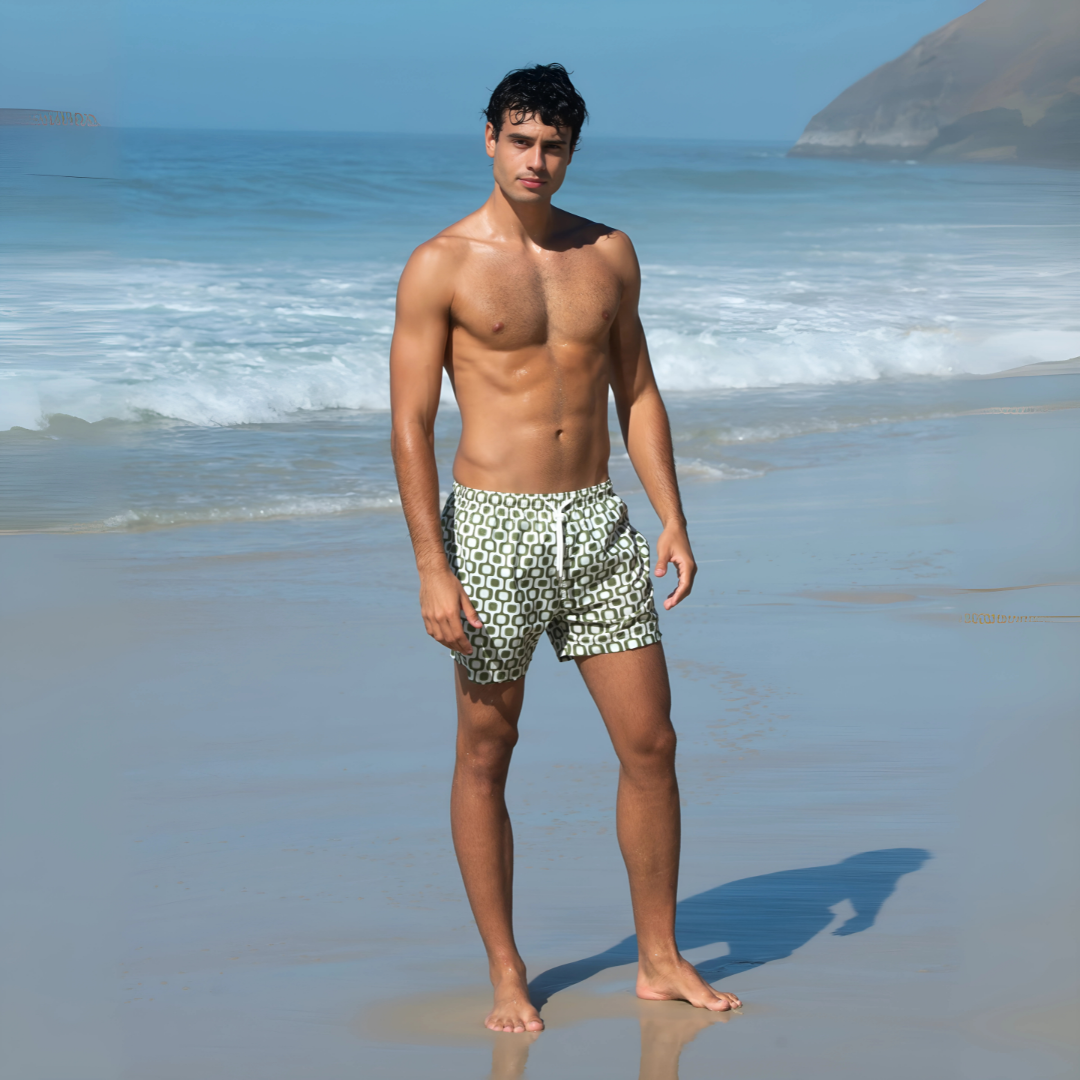 Short de bain homme à imprimé