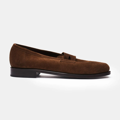 Elegante und bequeme Herren-Mokassins aus braunem Wildleder