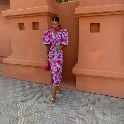 Robe d'été fluide et colorée femme