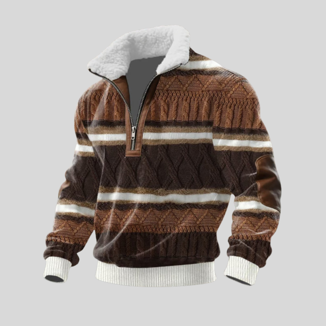 Pull polaire à col montant avec zip