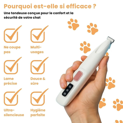 Tondeuse de précision pour chat
