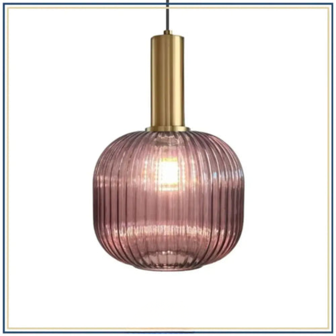 Lampadaire décoratif en verre texturé