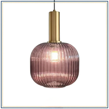 Lampadaire décoratif en verre texturé