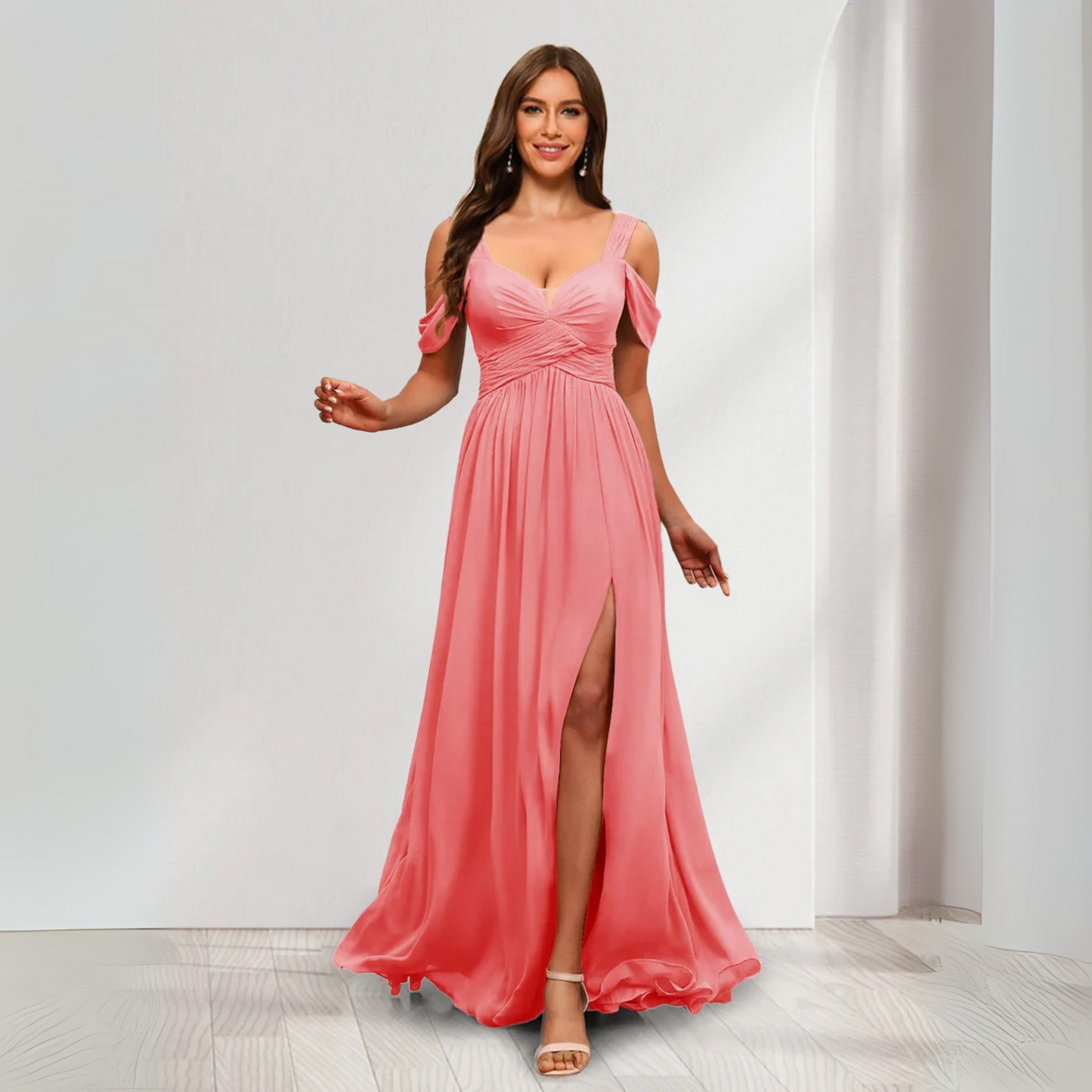 Brautjungfernkleid aus Chiffon