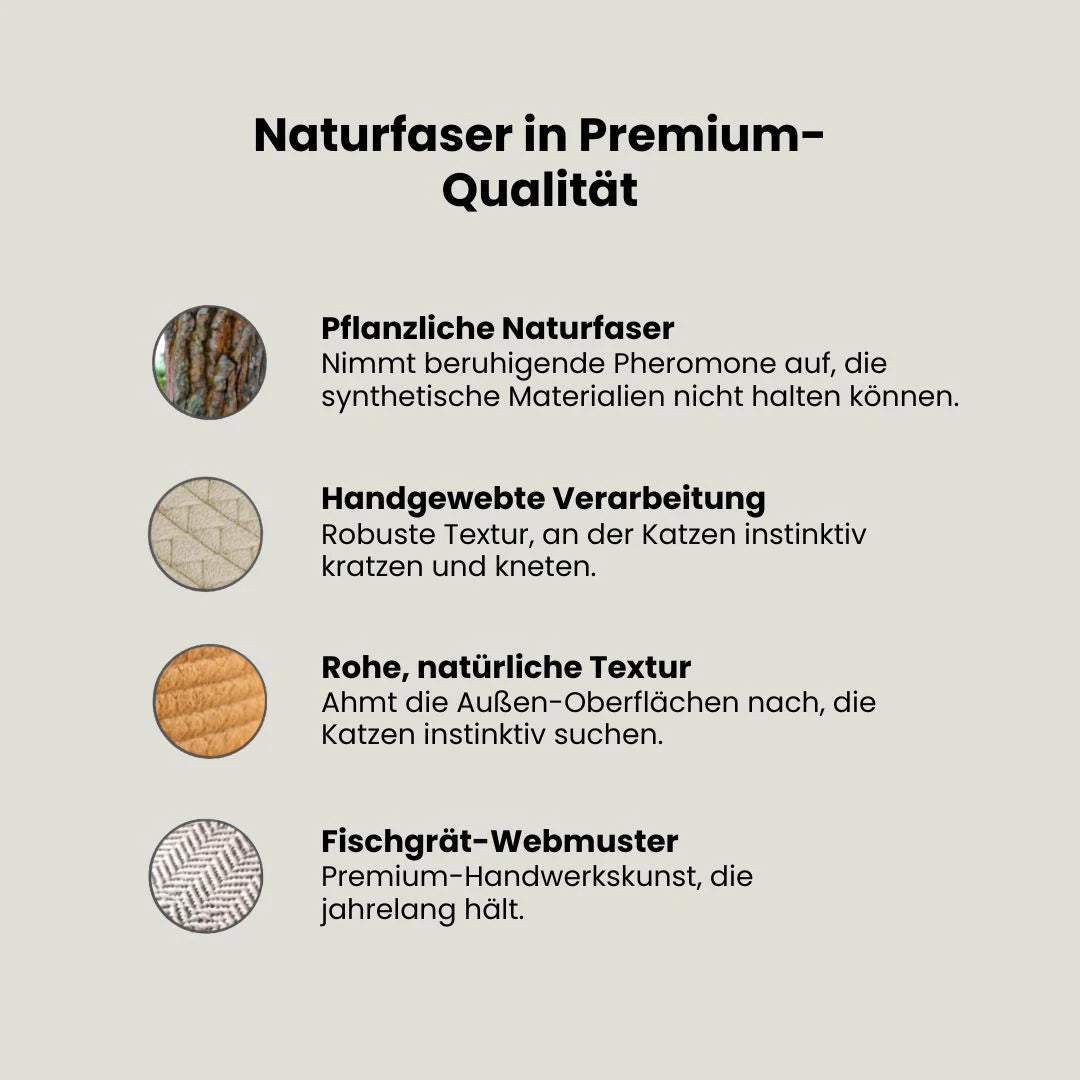Katzenkorb aus Naturfasern