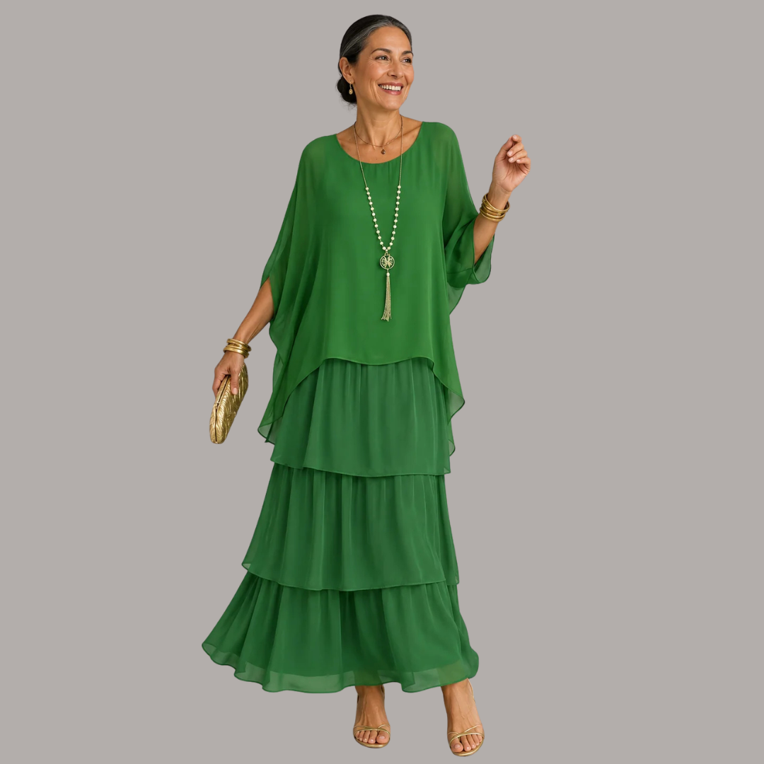 Elegantes und bequemes, fließendes langes Kleid für Damen