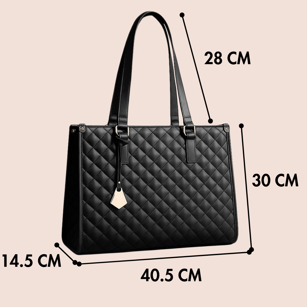 Elegante und praktische Tragetasche aus gestepptem Leder