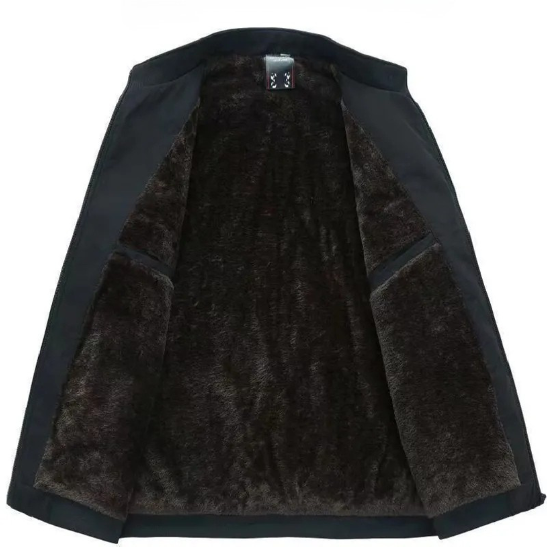 Veste d'hiver en laine avec intérieur en fourrure synthétique