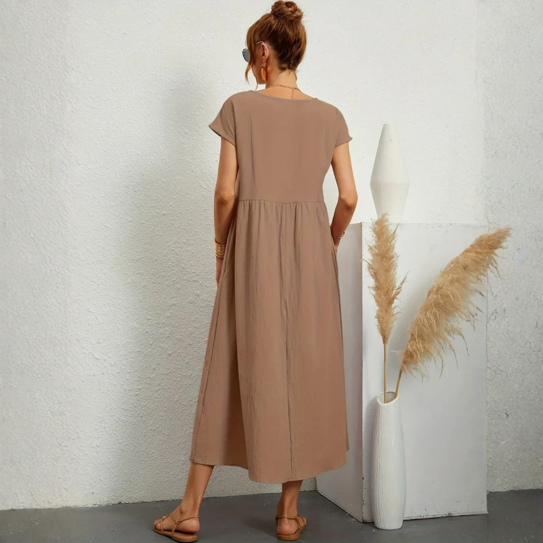 Robe longue fluide femme élégante et confortable été