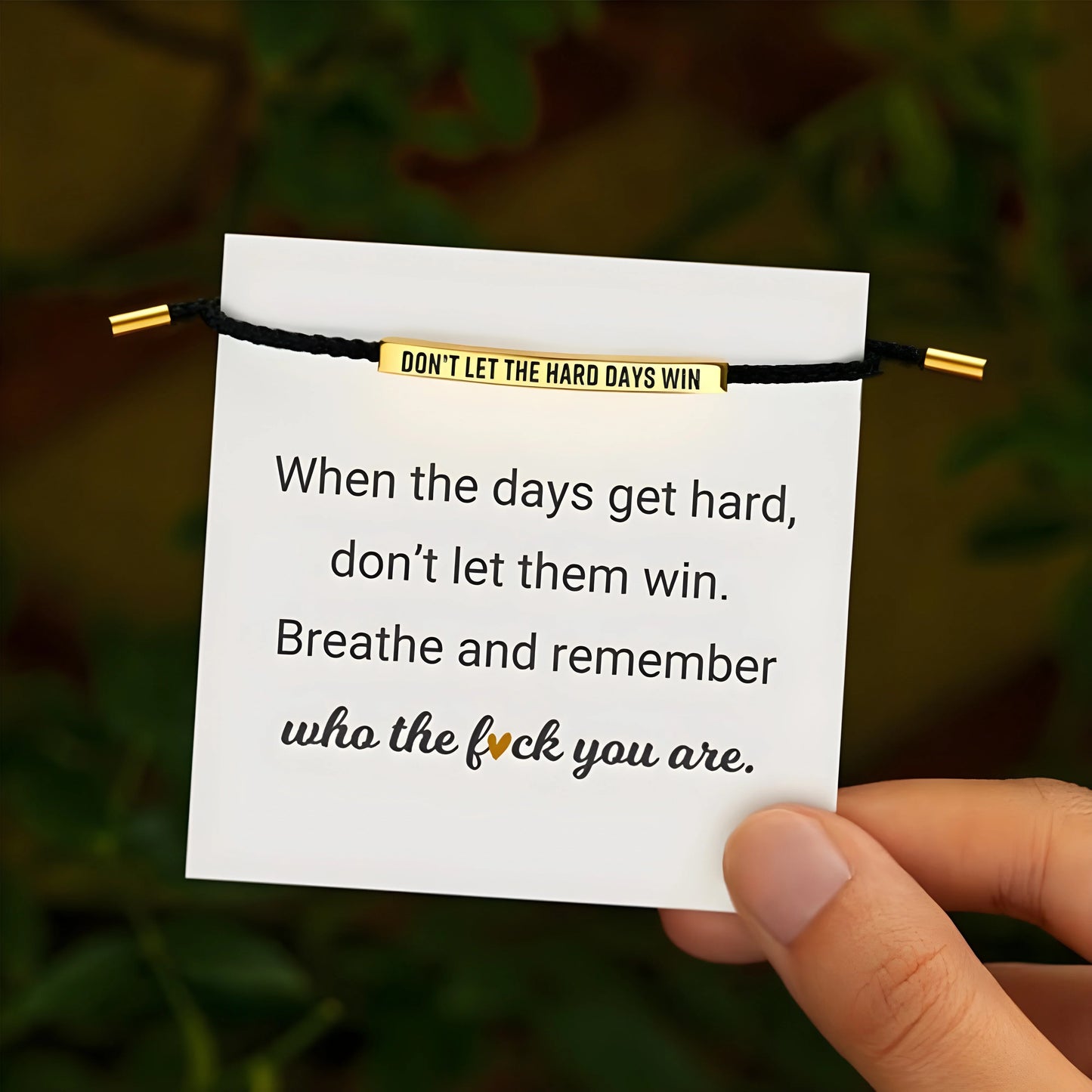 Bracelet de motivation en corde tressée