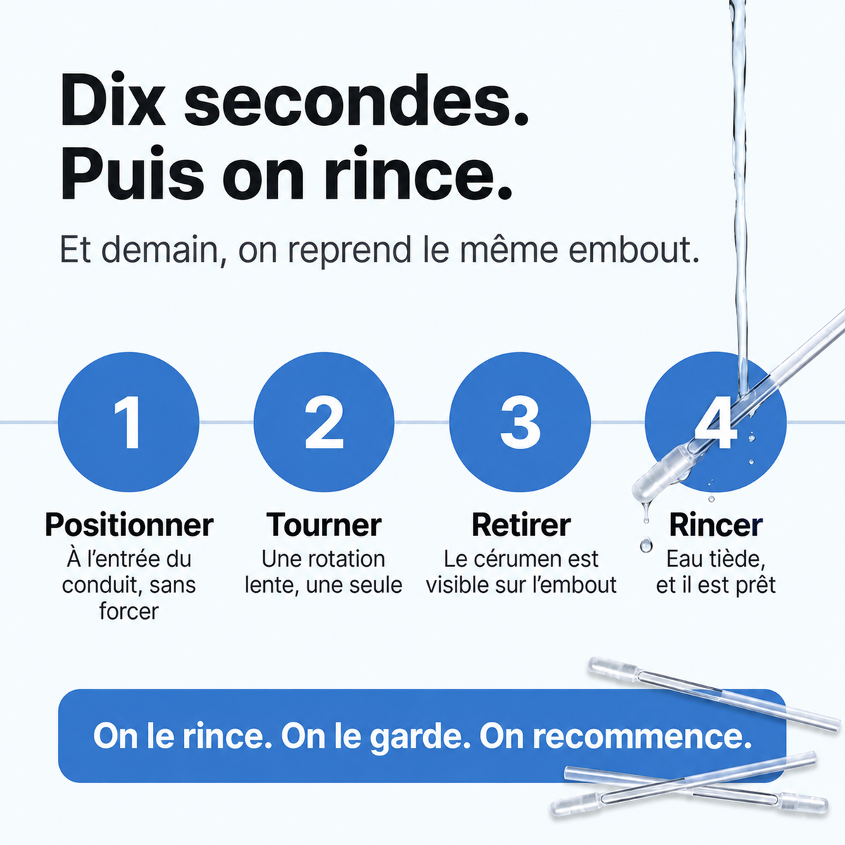 Nettoyeur d’oreilles adhésif réutilisable