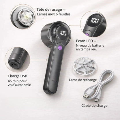 Éliminateur de Peluches Rechargeable 2.0