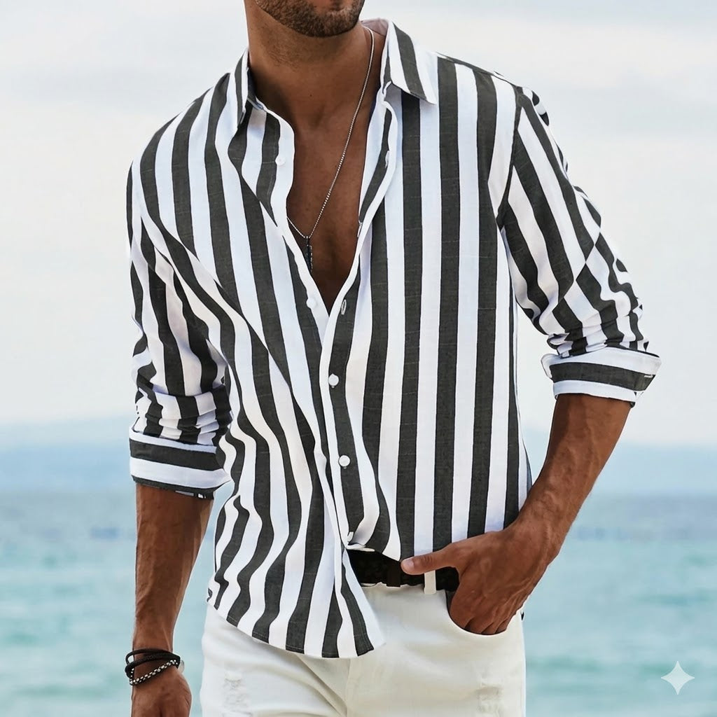 Chemise Rayée Homme Légère