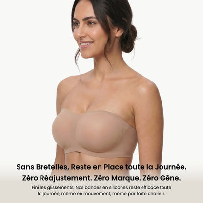 Soutien-gorge invisible sans bretelles push-up discret