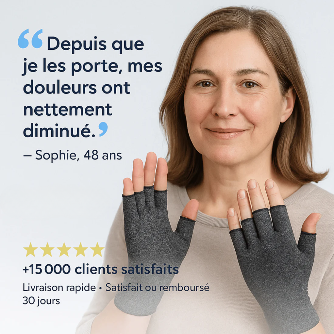 Gants de compression pour soulager les douleurs des mains