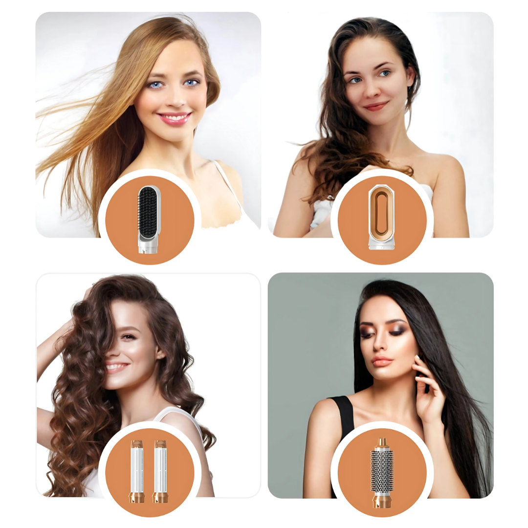 Styler Rotatif Cheveux Multifonction 5-en-1