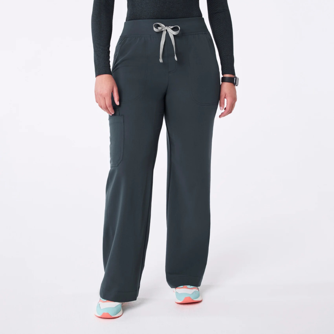 Pantalon Médical à Taille Haute et Jambes Larges