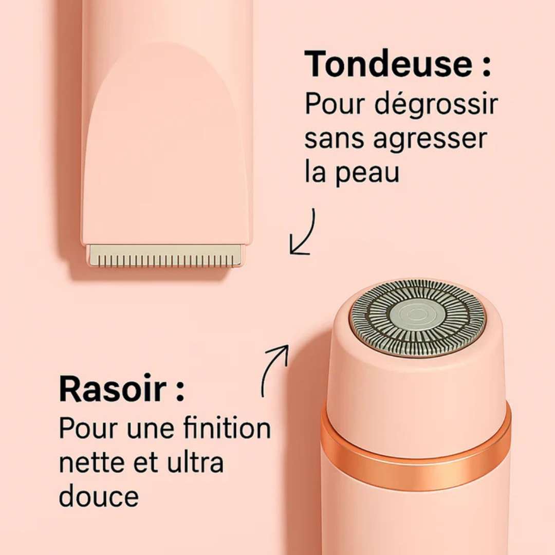 Rasoir électrique zones sensibles