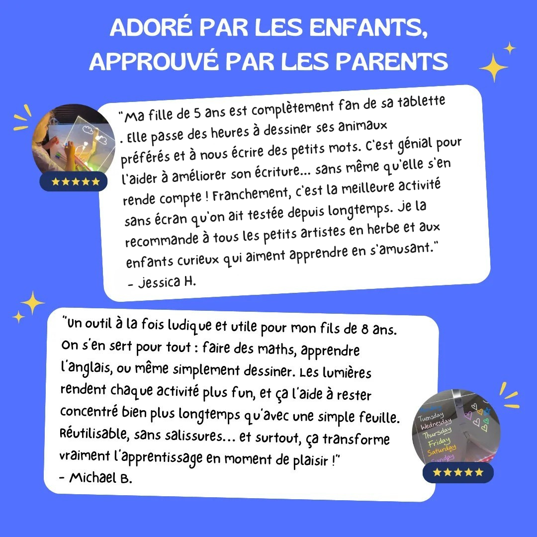 Tablette lumineuse de dessin pour enfants