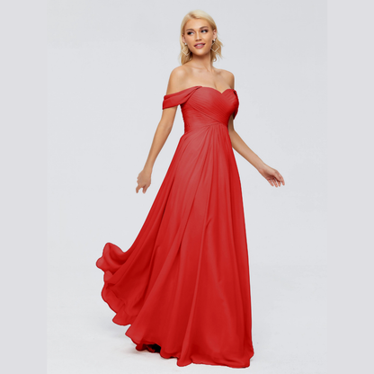 Robe de Demoiselle d'Honneur Élégante à Bretelles