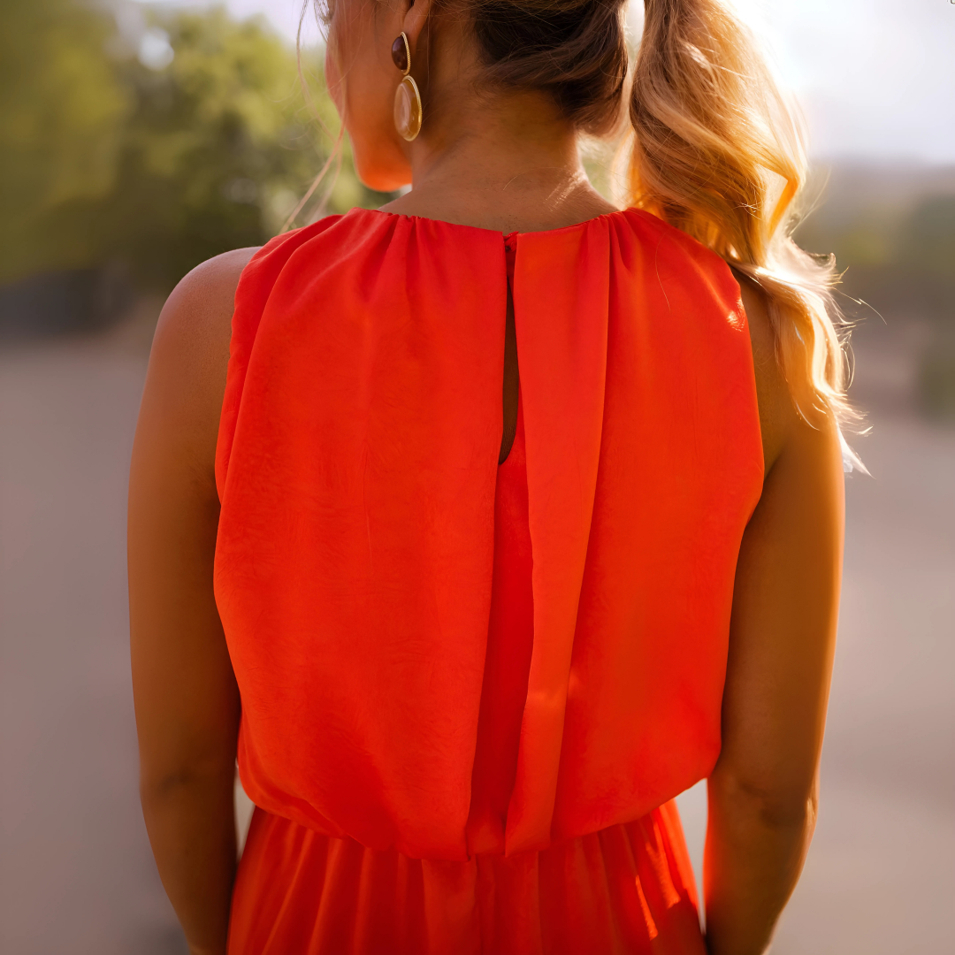 Midikleid Damen Orange