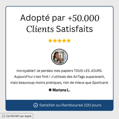 Carte de Suivi Ultra-Fine avec Apple Find My