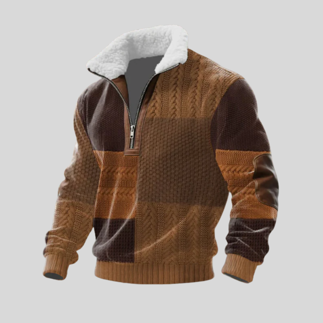 Pull polaire à col montant avec zip