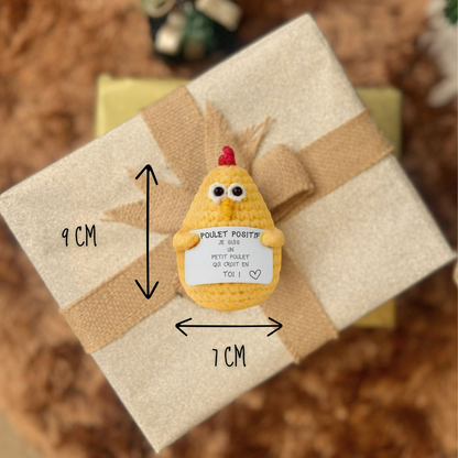 Kleiner dekorativer Begleiter mit positiver Botschaft