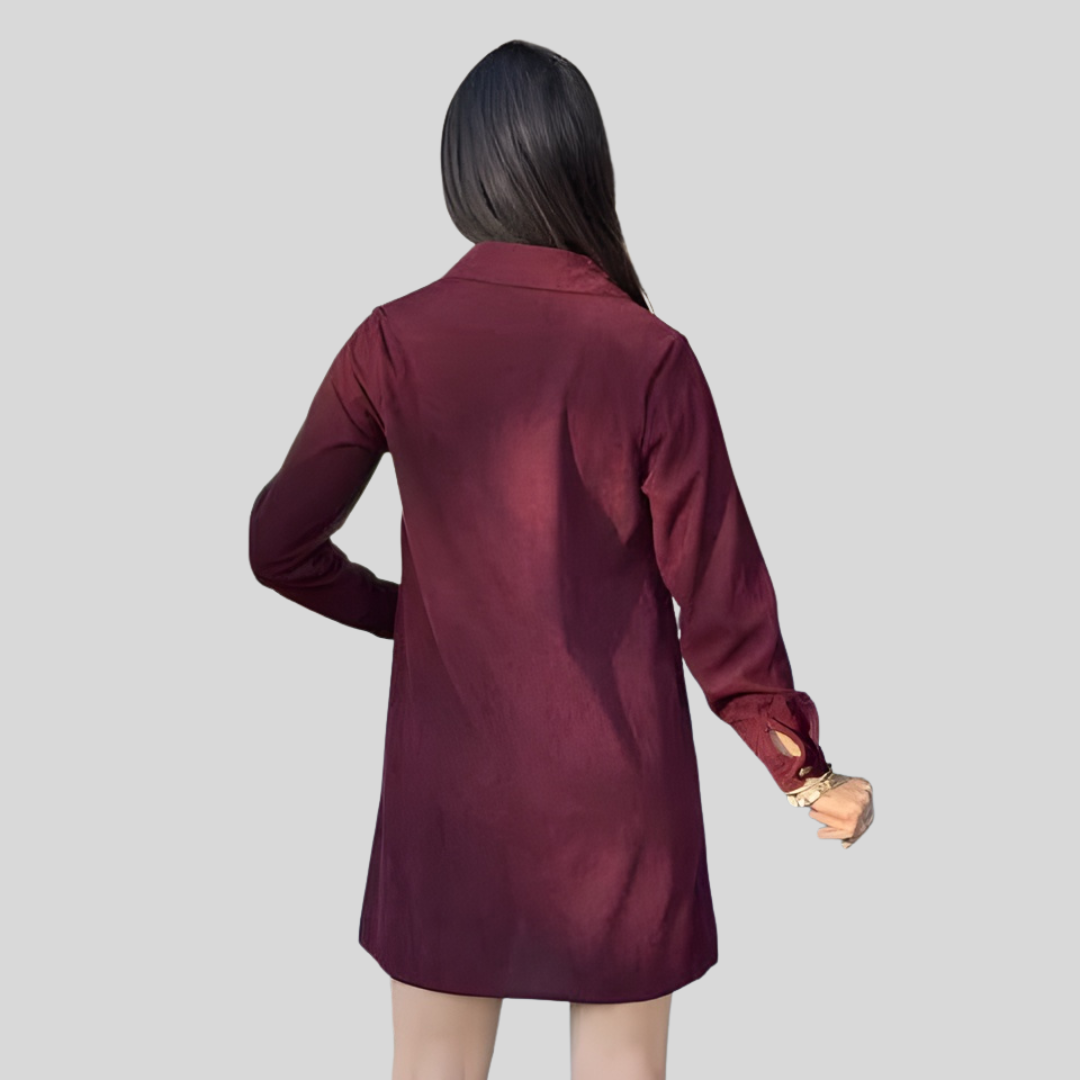 Robe Élégante Col Zippé