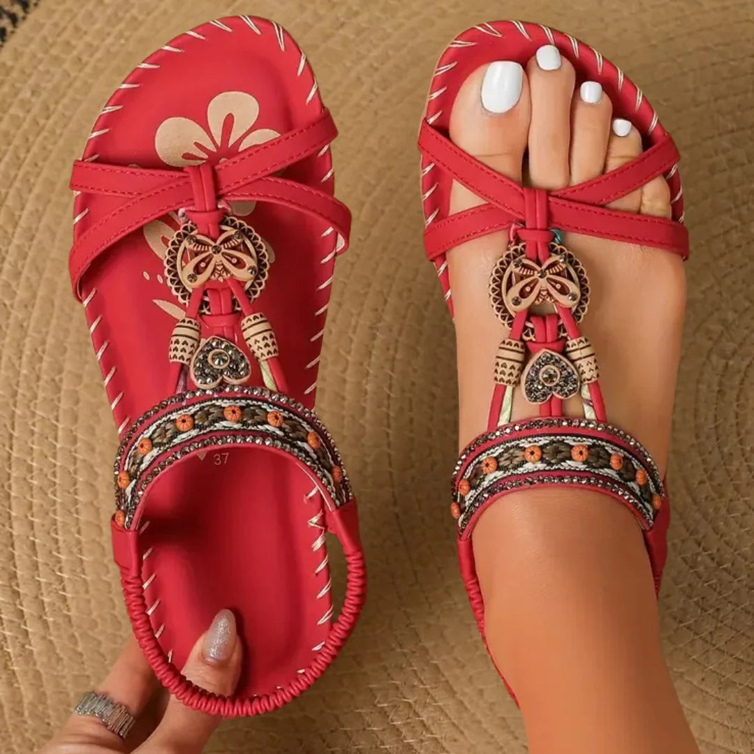Bequeme Sandalen im Boho-Stil