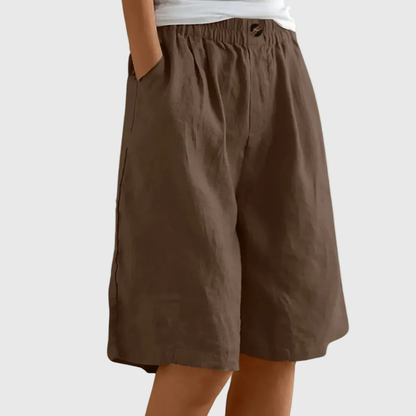 Weite Damen-Shorts mit elastischem Bund