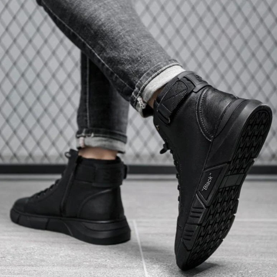 Bottines homme en cuir souple