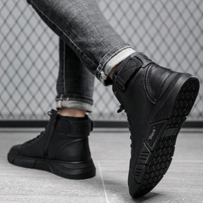 Bottines homme en cuir souple