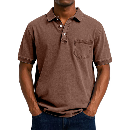 Chemise Polo Vintage Décontractée pour Homme