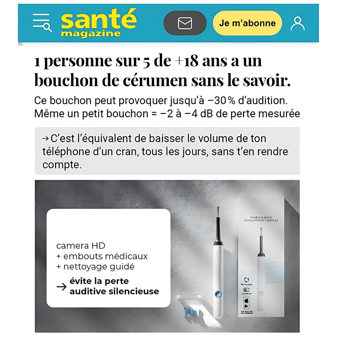 Kit Nettoyage Oreilles avec Caméra HD