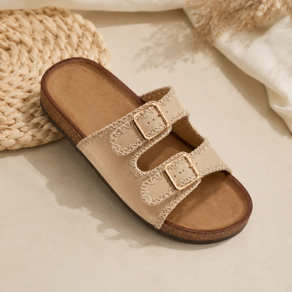 Elegante, bequeme Damensandalen mit verzierten Riemen