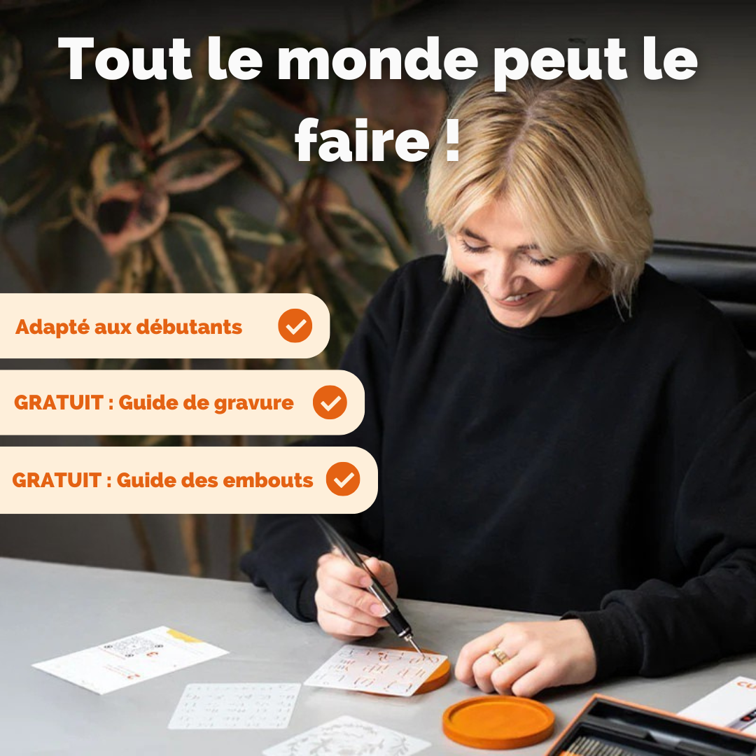 Stylo de gravure personnalisable multi-surfaces