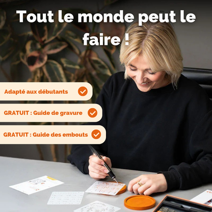 Stylo de gravure personnalisable multi-surfaces