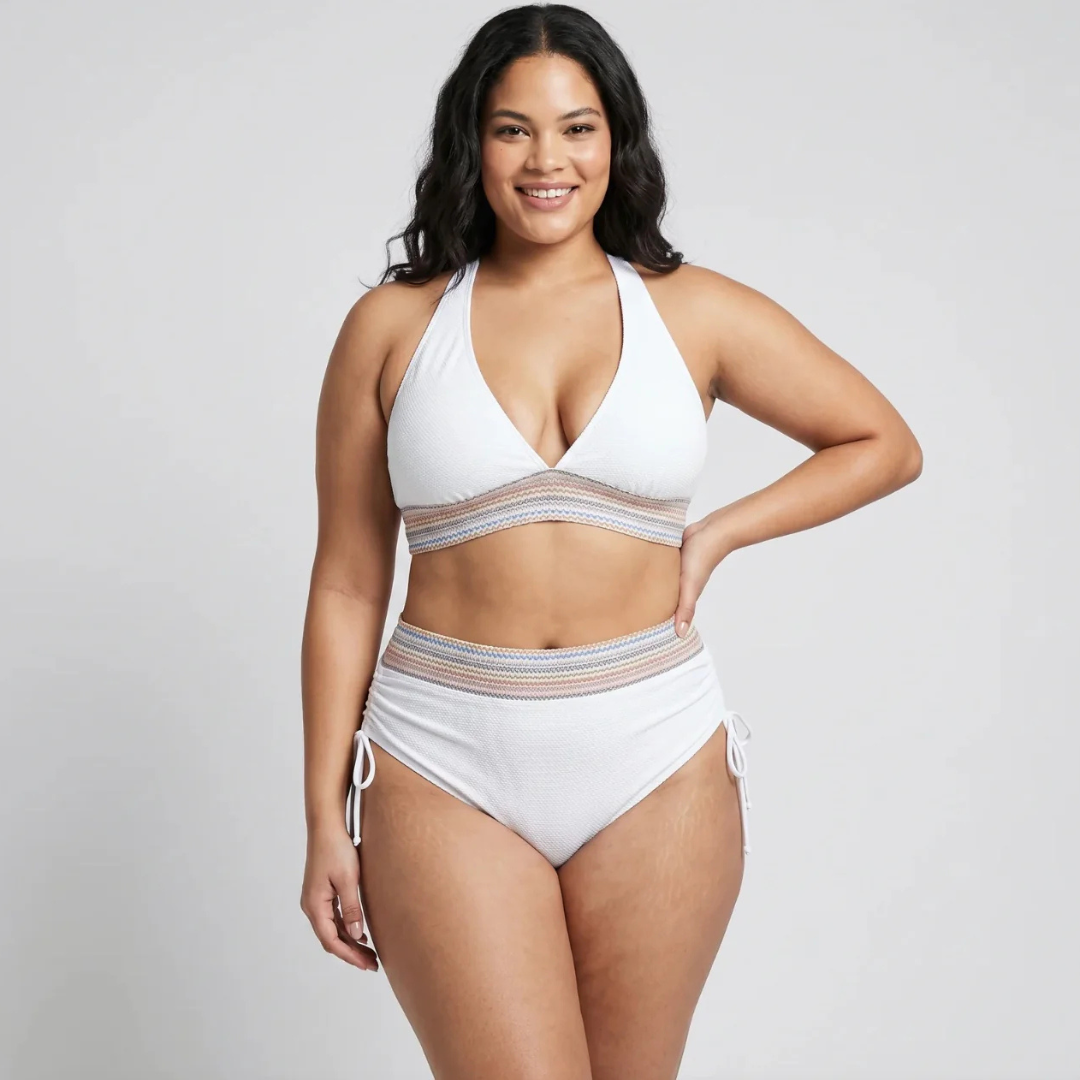 Bikini taille haute sculptant ventre plat