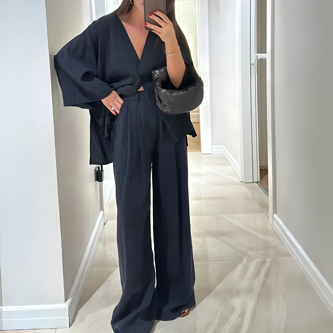 Casual V-Neck Set