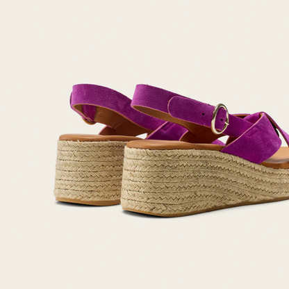Espadrilles à plateforme motif léopard