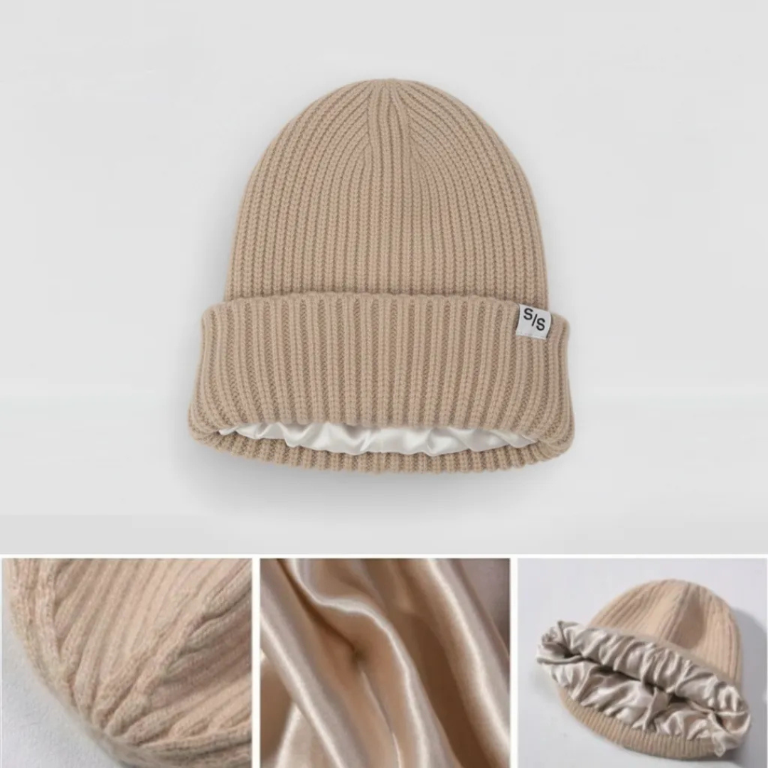 Bonnet thermique en soie hiver
