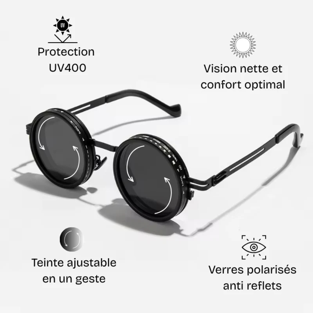 Lunettes de Soleil Polarisées à Teinte Ajustable