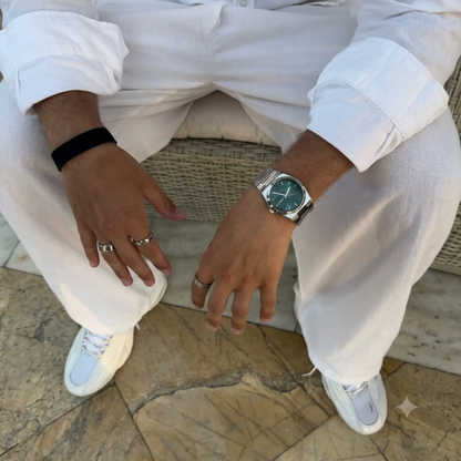 Elegante Herrenuhr aus Edelstahl